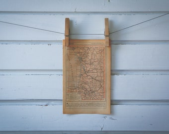 1921 Vintage Southwest France Map