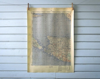 1949 Vintage West Brač Map