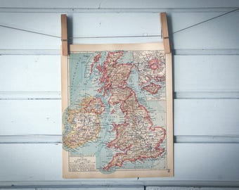 1939 Vintage UK & Ireland Map