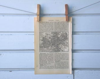 1894 Vintage Map of Newcatle