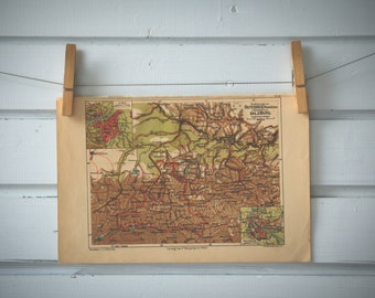 1910s Vintage Upper Austria Map