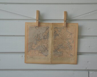 1920s Vintage Map of Europe