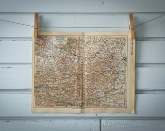 1936 Vintage East Austria Map