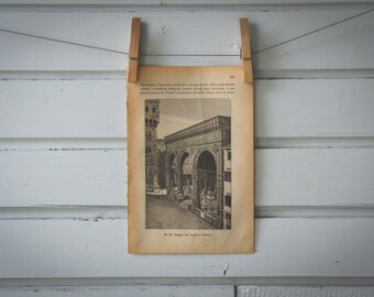 1894 Vintage Florence Lithograph Illustration