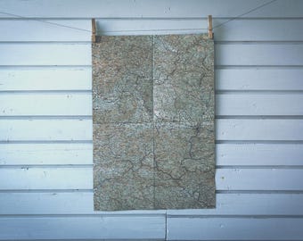 1930s Vintage Central Slovenia Map