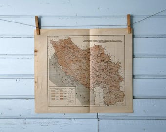 1920s Vintage Map of Yugoslavia