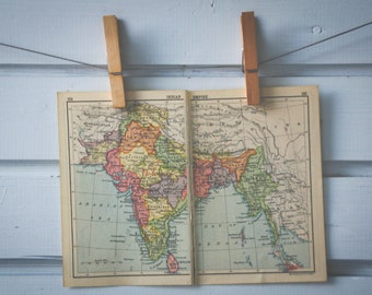 1910s Vintage Map of India