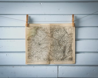 1887 Vintage North France Map