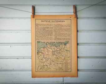 1941 Vintage Map of Germany