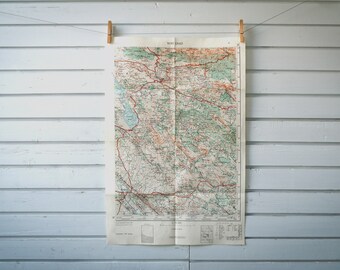 1957 Vintage Obrovačka Bukovica Map