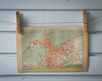 1893 Vintage Alexandria Map