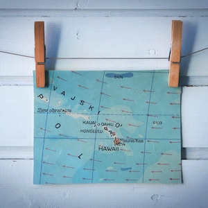 1981 Vintage Map of Hawaii
