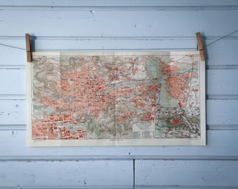 1907 Vintage Stuttgart Map