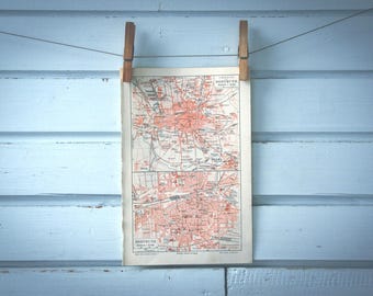 1907 Vintage Dortmund Map