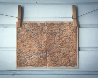 1911 Vintage Kalkalpen National Park Map
