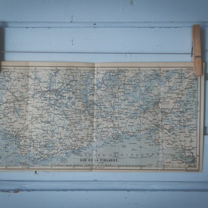1902 Vintage Süd-Finnland Karte
