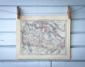 1904 Vintage Map of Canada