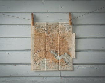 1905 Vintage Map of Baltimore