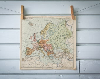 1903 Vintage Map of Europe