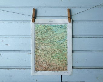 1971 Vintage Valjevo & Surroundings Map