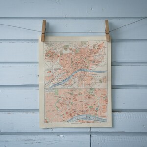 Carte de Francfort vintage 1907
