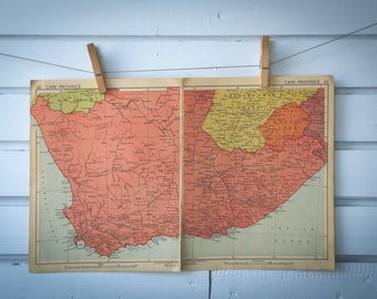 1950 Vintage Cape Province Map