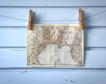 1931 Vintage Lugano Map