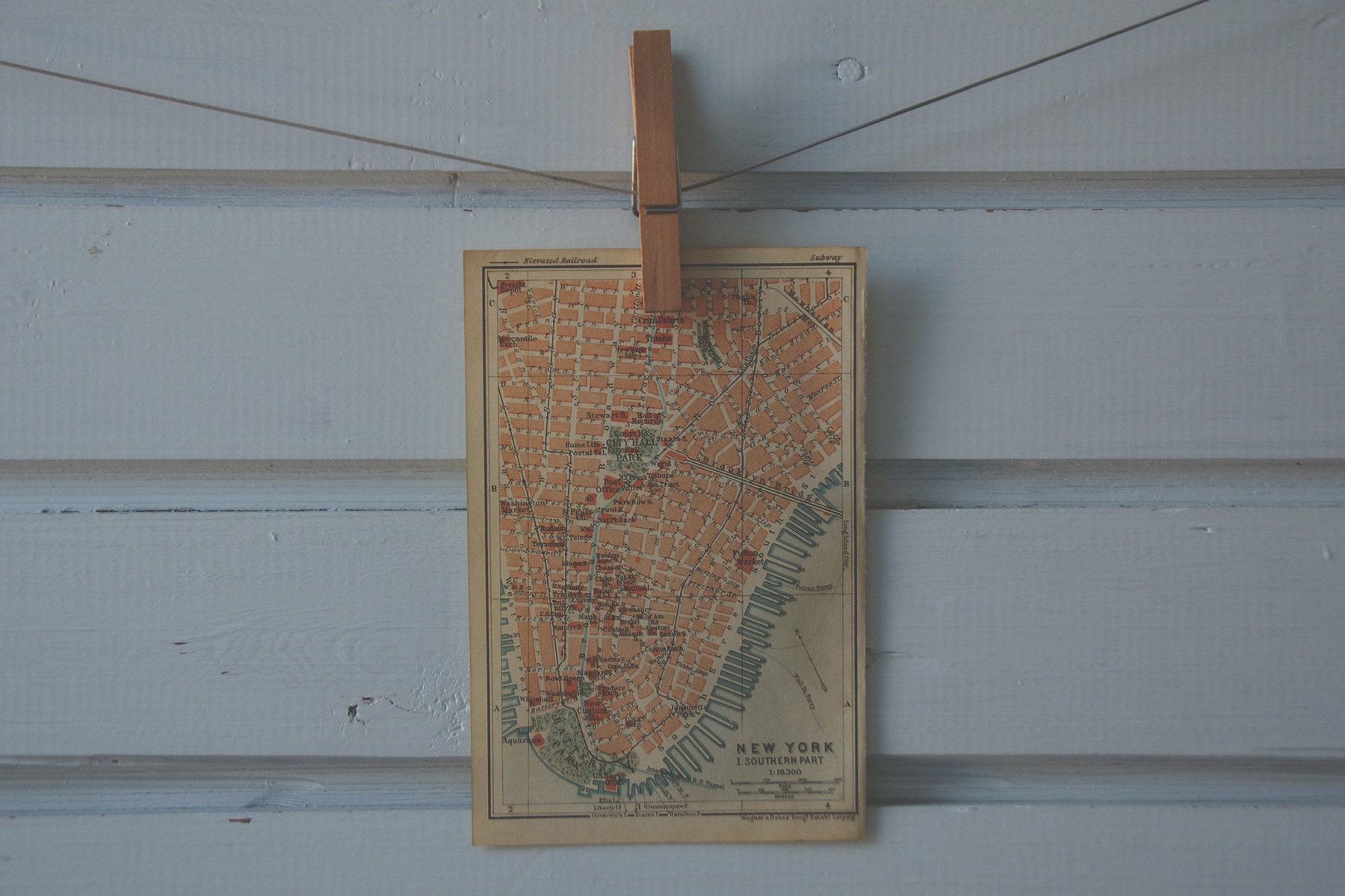 1905 Vintage Map of New York