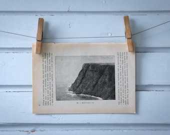 1892 Vintage Nordkapp Lithograph Illustration