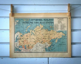 Carte vintage de la Russie 1941