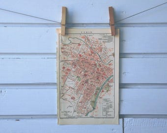 1894 Vintage Turin Map