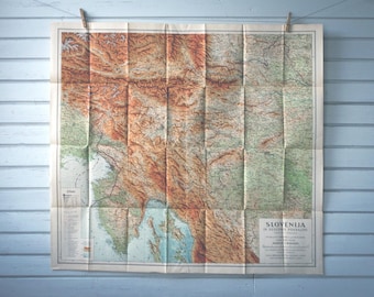 Rare find* 1952 Vintage Map of Slovenia