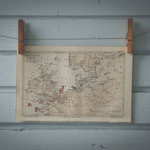 1907 Vintage Nord- & Ostsee Seekräfte Karte