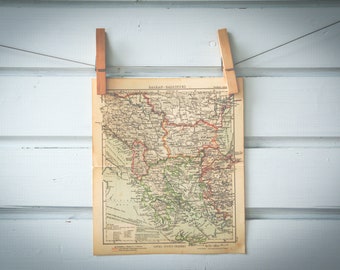 1931 Vintage Map of the Balkans