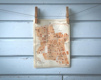 1926 Vintage Map of Pompeii