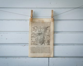 1887 Vintage Strasbourg Map