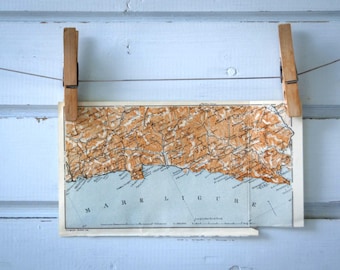 1931 Vintage East Italian Riviera Map