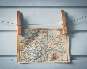 1912 Vintage Imatra Map