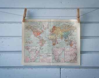 1907 Vintage World Religions & Missions Map