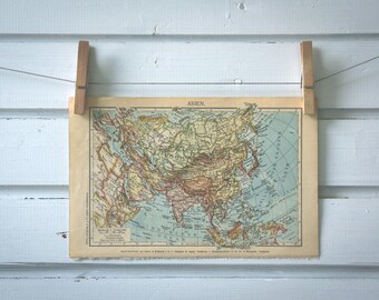 1930 Vintage Map of Asia