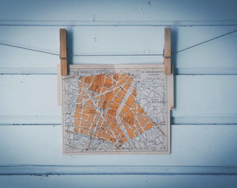 1930s Vintage Entrepôt Arrondissement Map