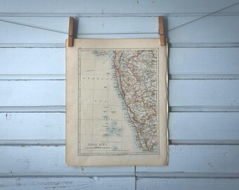 1892 Vintage West Coast of India Map