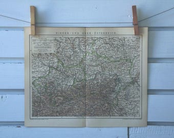 1894 Vintage East Austria Map