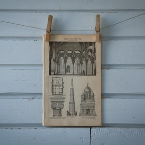 1887 Vintage Moorish Style Lithograph Illustration
