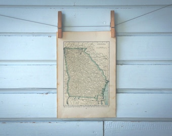 1923 Vintage Map of Georgia
