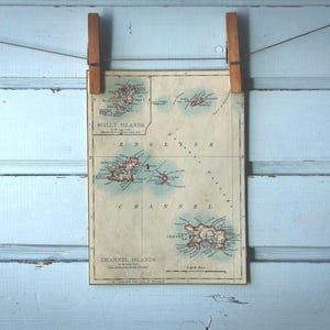 Mapa antiguo de las Islas del Canal de 1892