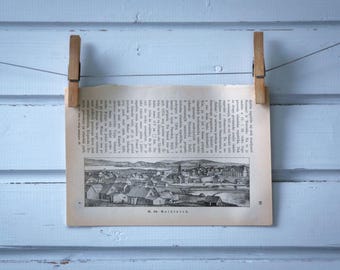 1892 Vintage Reykjavik Lithograph Illustration