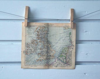 1941 Vintage United Kingdom & Ireland Map