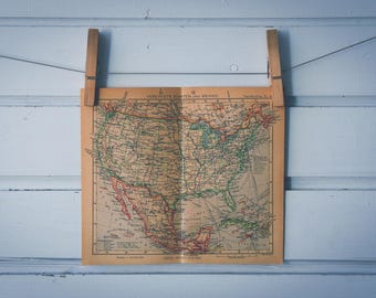 1943 Vintage USA Map
