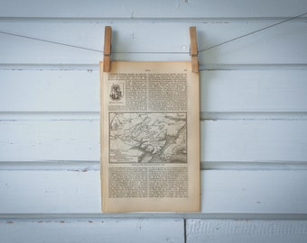 1890 Vintage Map of the Battle of Jena